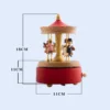 Wooden Christmas Music Box Rotating Mechanism for Music Box Holiday Desktop Christmas Music Box Figurine for Living Room Party 6