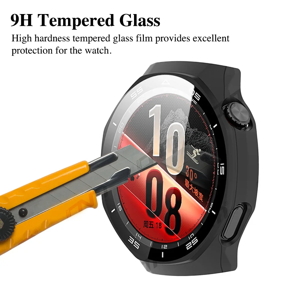 Durable Tempered Glass Full Coverage Anti-Scratch Smartwatch Case