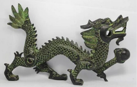 

Art Bronze Decoration Crafts Brass CHINESE HANDWORK DRAGON OLD BRONZE STATUE
