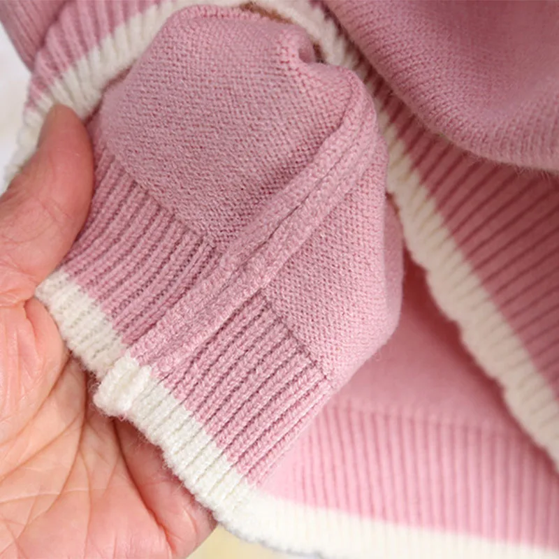 Kids vest Sleeveless Sweater for Girls Spring Fall V-neck Children Knitwear Baby Girl Knit Vest Cartoon Strawberry Kids Waistcoats GY03083