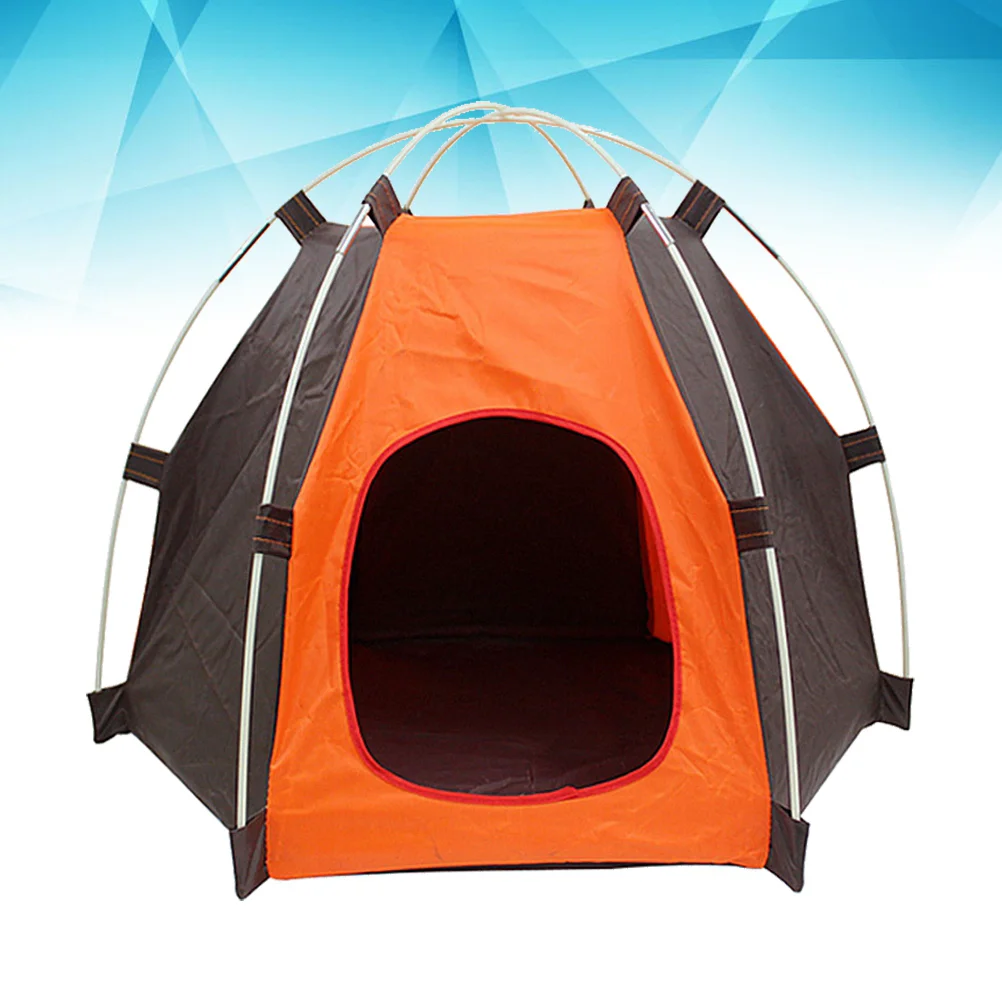 

Портативная складная палатка для домашних животных, водонепроницаемая палатка из ткани Оксфорд для улицы и помещений, яркая будка для маленьких собак, щенков, котят
