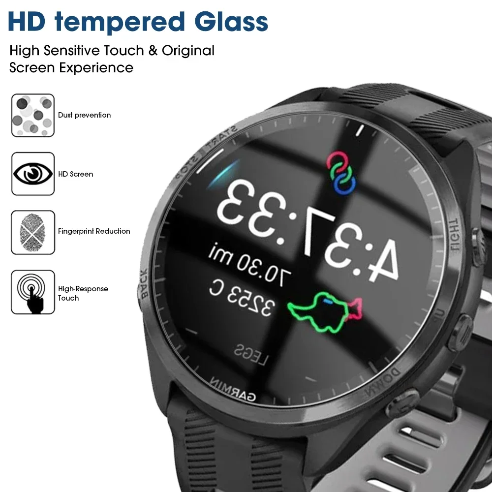 for Garmin Forerunner 965 955 945 935 735XT 165 265 255 265S 255S Tempered Glass Watch Screen Protector Anti-scratch Glass Film