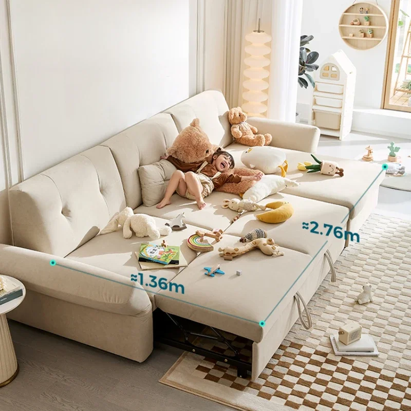 

Fabric Large Sitting Deep Sofa Bed Living Room L-Shaped Furniture
