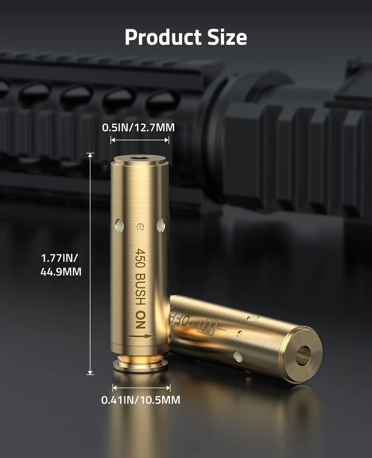 Laser Bore Sight 450 BUSH Red Laser Bore Sight ON/OFF Switch 2 Sets Batteries For Zeroing Metal Box Packaging