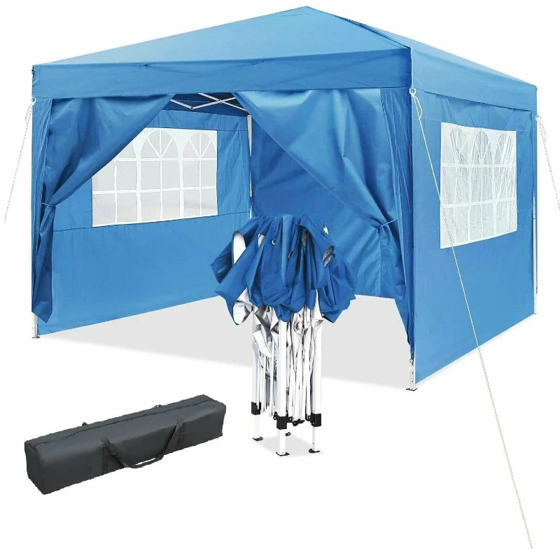 

New 3x3m Sunshade Gazebo Portable Outdoor Rainproof Waterproof Tent Party Garden Picnic Shade Shelter Include Top Canopy Frame