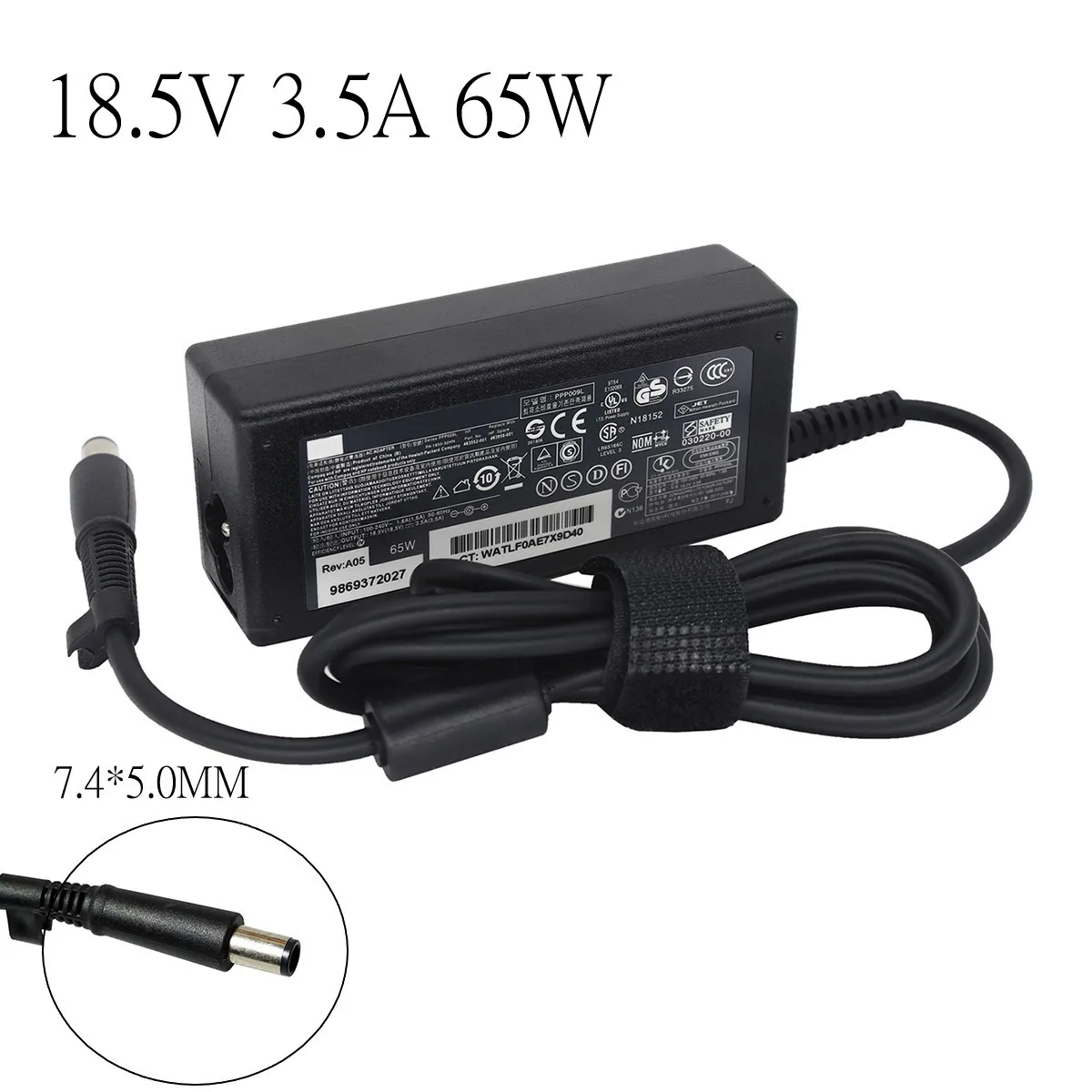 

18.5V 3.5A 7.4*5.0mm 65W AC Laptop Adapter Charger For HP Compaq Pavilion G6 DV5 DV6 DV7 DV4 G50 G60 N193 CQ43 CQ32 CQ60
