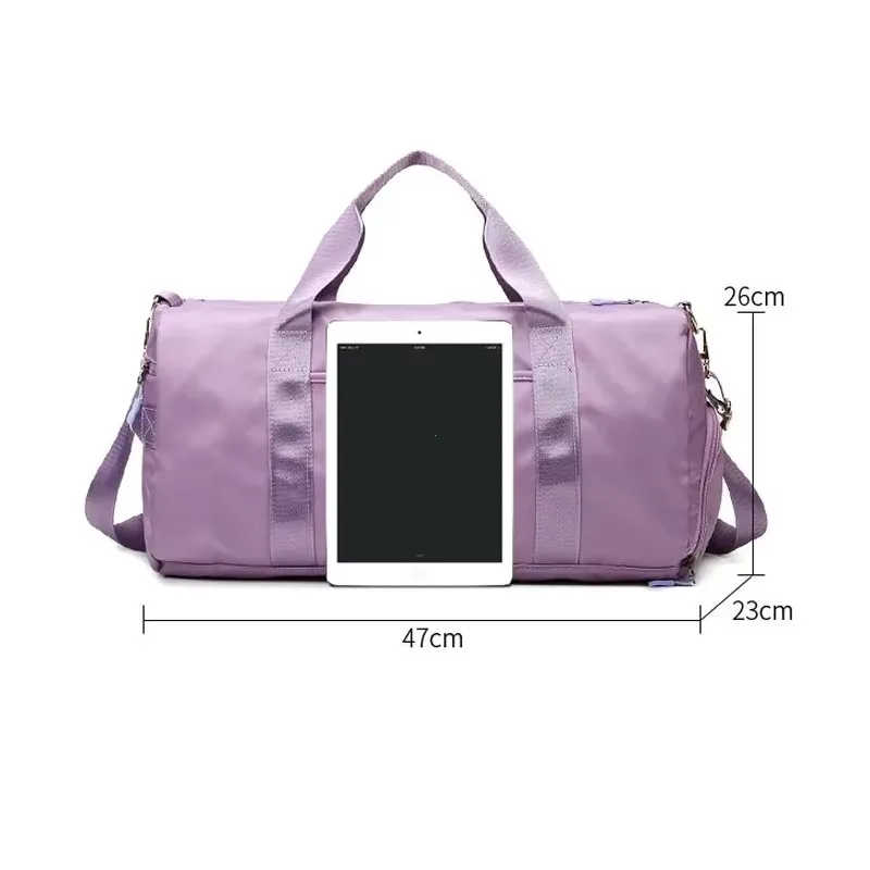 Outdoor Waterproof Nylon Sports Gym Bags Men Women Training Fitness Travel Handbag Yoga Mat Sport Bag with shoes Compartment 4