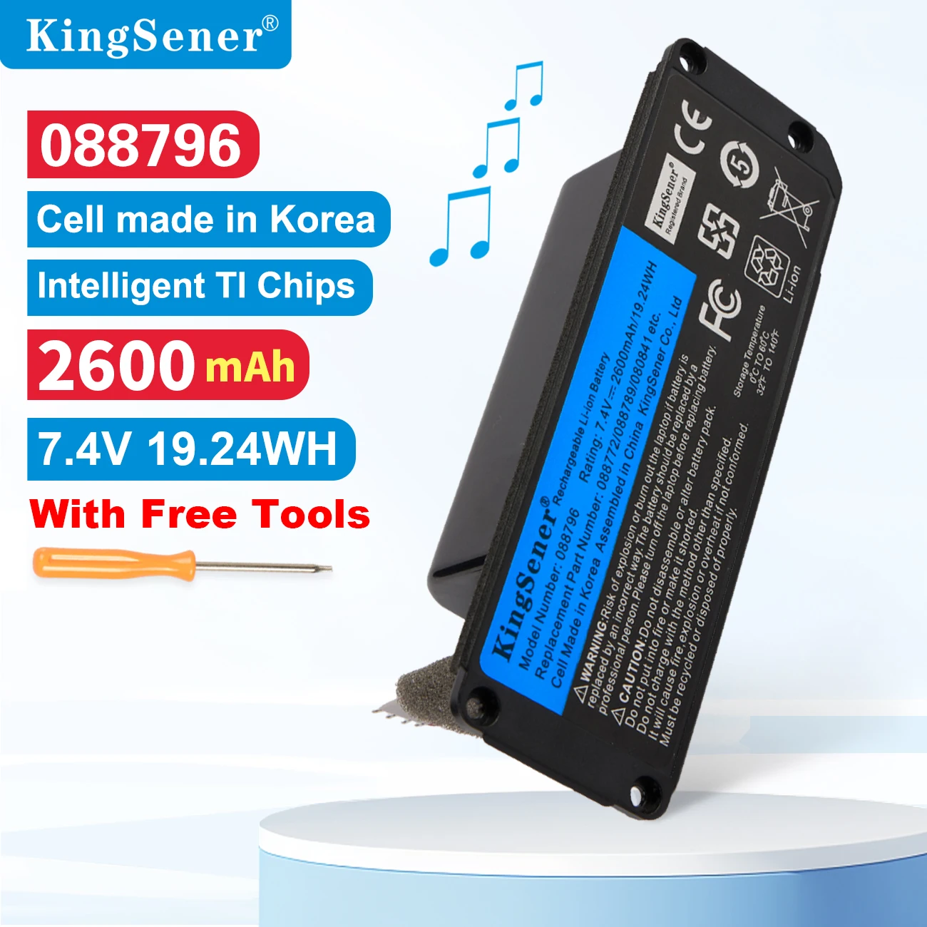 KingSener Bluetooth Speaker Wireless Speaker Battery For BOSE Soundlink Mini 2 7.4V 2600mAh/19.24WH