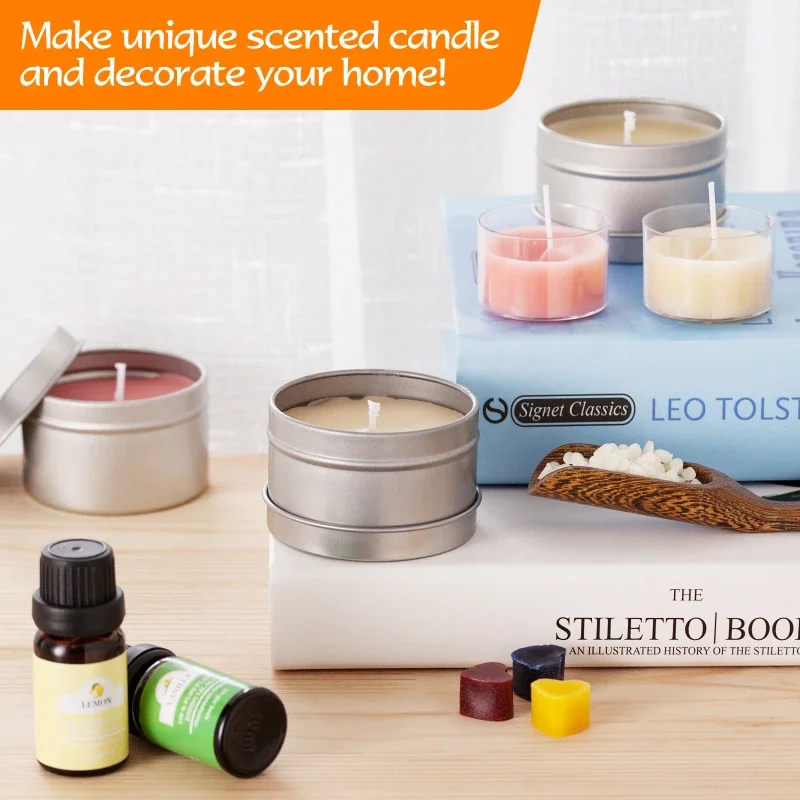 Soy Wax Aromatherapy Candle Making Kit with Essential Oils and Craft Tools