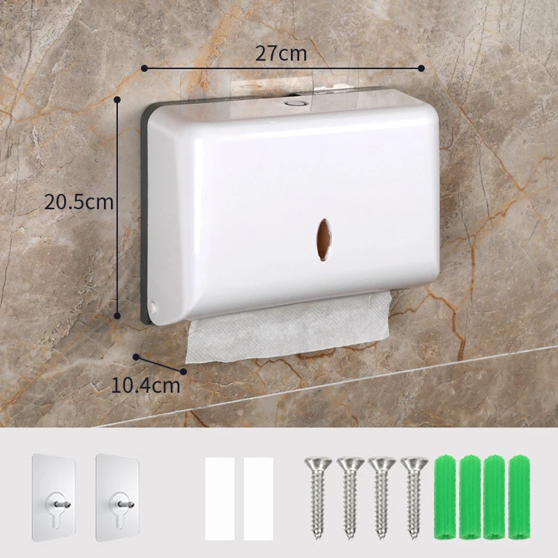 Hand Paper Towel Dispenser Wall Mounted Multifold Tissue Dispenser Single Fold Hand Towel Dispenser for Hotel Bathroom Kitchen 4