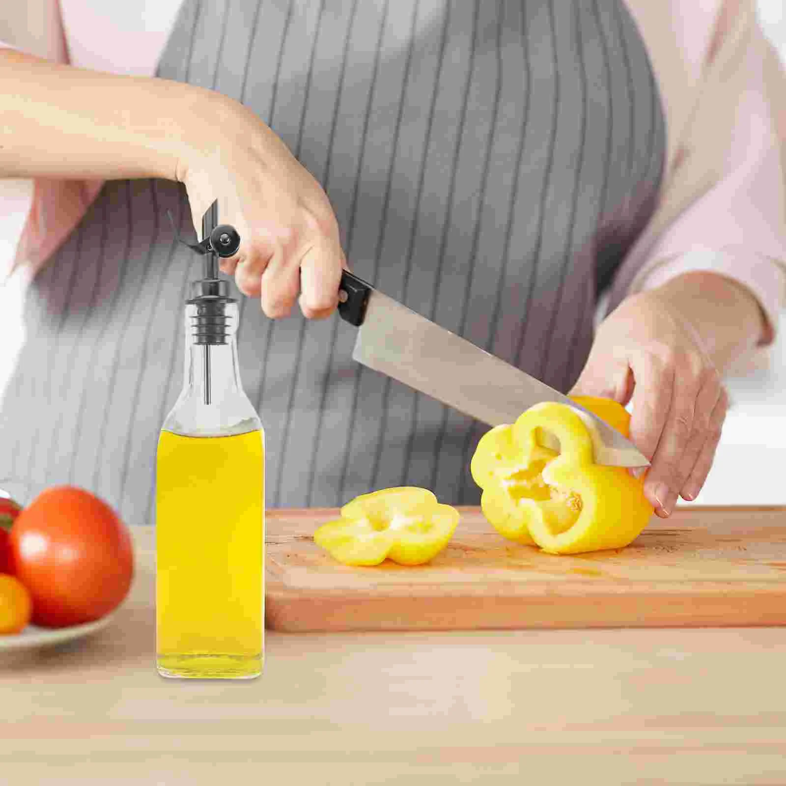 

2 Pcs Household Cocktail Dispenser Bottle Pourers for Olive Oil Stainless Steel Spout