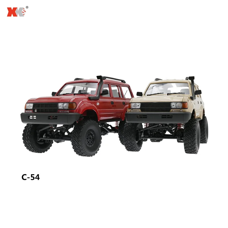 WPL C54 C54-1 1/16 RC Car 2.4G Remote Control 4X4 Off Road LC80 Model LED Light Climbing RC Truck Electric Toy Car Gift for Boy 2