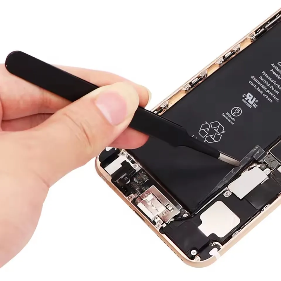 1-teilige antistatische ESD-Pinzette, Elektronik-Reparaturwerkzeuge für die Reparatur, elektronische Komponenten, Kondensatoren, Widerstände, IC-Chip, DIY-Werkzeuge – Detail 10