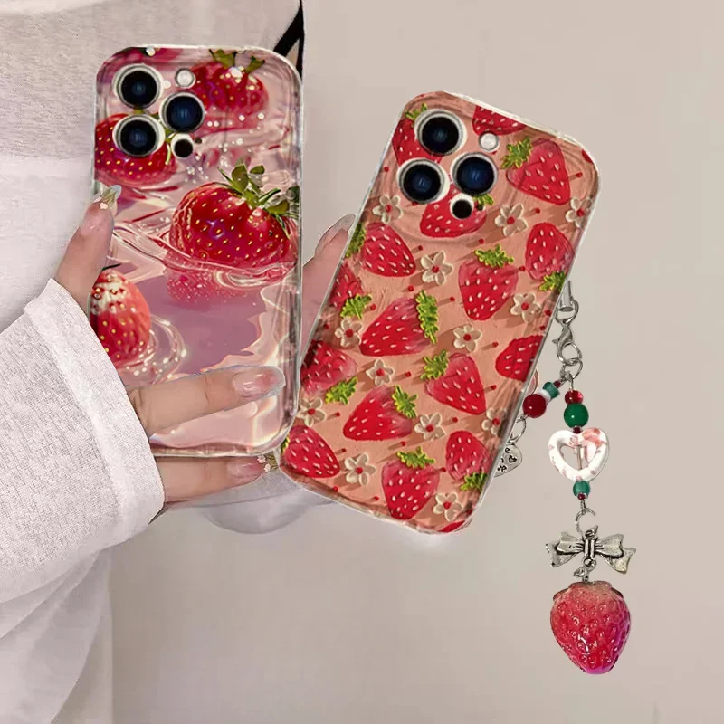 Strawberry Fruit Pendant Phone Case
