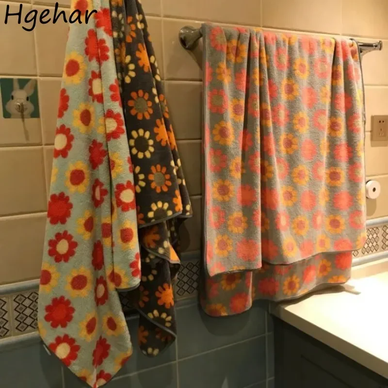 

Цветочное винтажное полотенце для душа, сушка для лица, ретро, коралловый флис, без ворса, микрофибра, для пары, ванной, для взрослых, чистящее средство