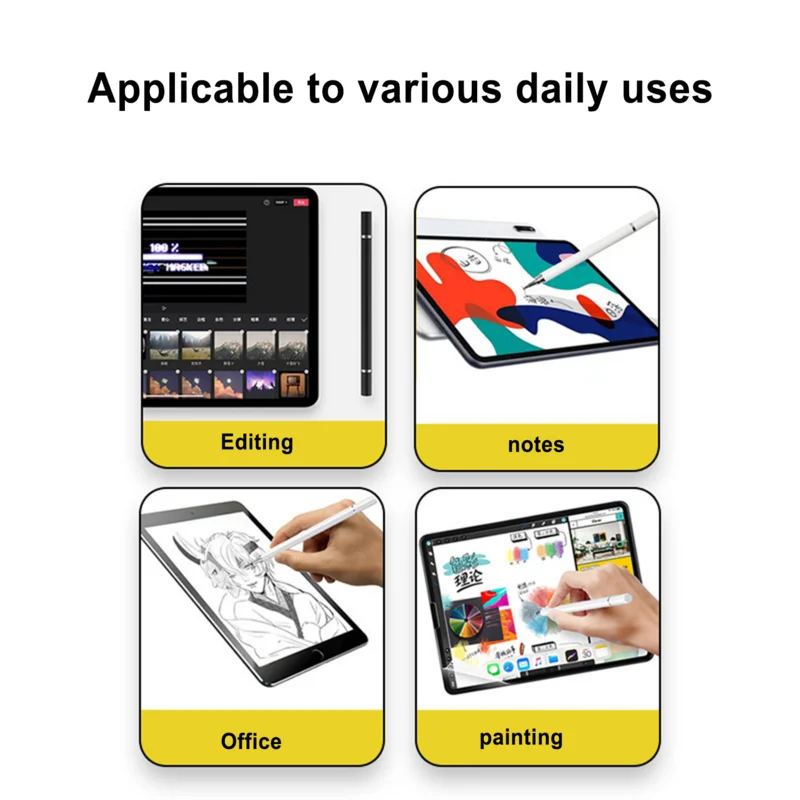 Double-ended Stylus Pen Drawing Tablet Capacitive Touchscreen Pen for iOS AndroidiPad Smart Pencil Accessories