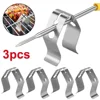 3pcs Stainless Steel Grill Clip Meat Thermometer Probe Clip Holder Ambient Temperature Readings BBQ Oven Grill Clip 1