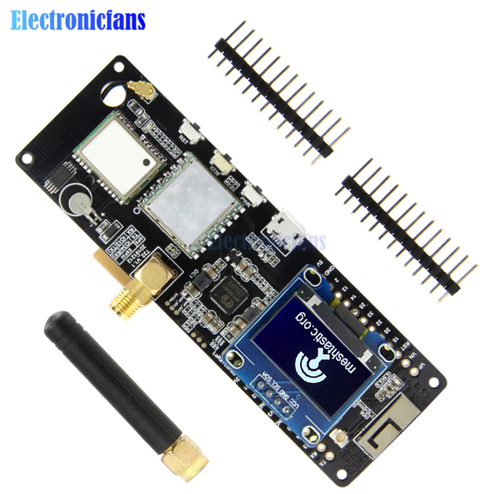 T-Beam V1.1 ESP32 WiFi Wireless Bluetooth Module ESP32 GPS NEO-6M SMA 18650 Battery Holder With OLED Display 433/868/915/923Mhz