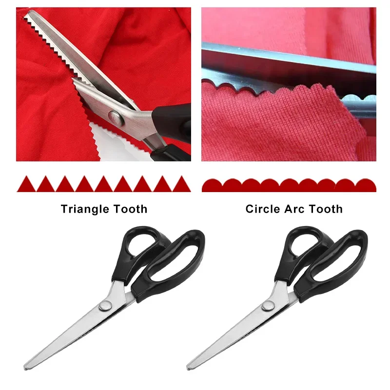 1Pc Pinking Shears Stainless Steel Dressmaking Scissors Serrated Scalloped  Blades Lace Scissor Sewing Craft Zig-Zag Cut Tailor - AliExpress