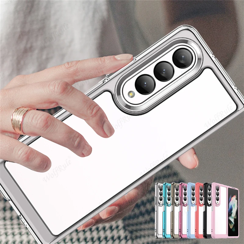 Per Samsung Z Fold 4 Cover Samsung Galaxy Z Fold 4 5G Capas New Back Colore Trasparente Clear Fundas Samsung Z Fold4 Fold4