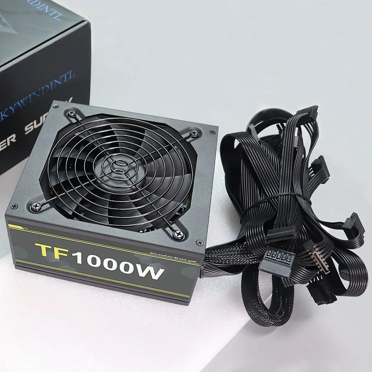 T.F.SKYWINDINTL 1000W 전원 공급 장치 전체 전압 100-240V 활성 PFC 게임 PSU 컴퓨터 전원 공급 장치 비모듈식 80 Plus Gold