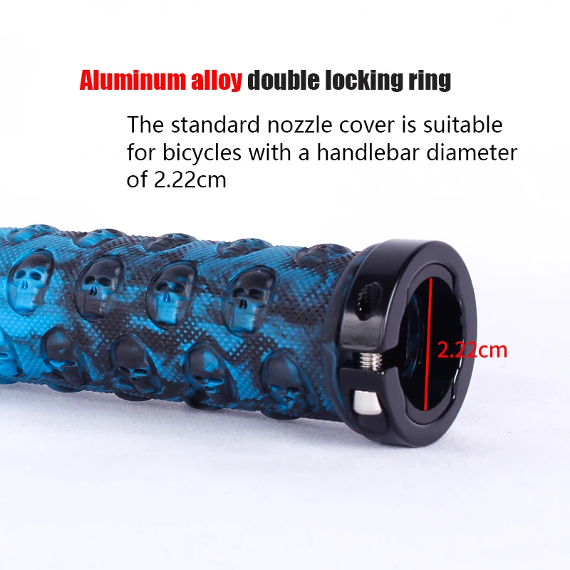 Mountain bike anti slip handle cover shock-absorbing handle aluminum alloy locking rubber handle cover flying bike handle cover