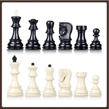 

Luxury Chess Pieces Resin Black White Staunton Large Piece Professional Official Tournament Standard Chess Set Jeux Accessories