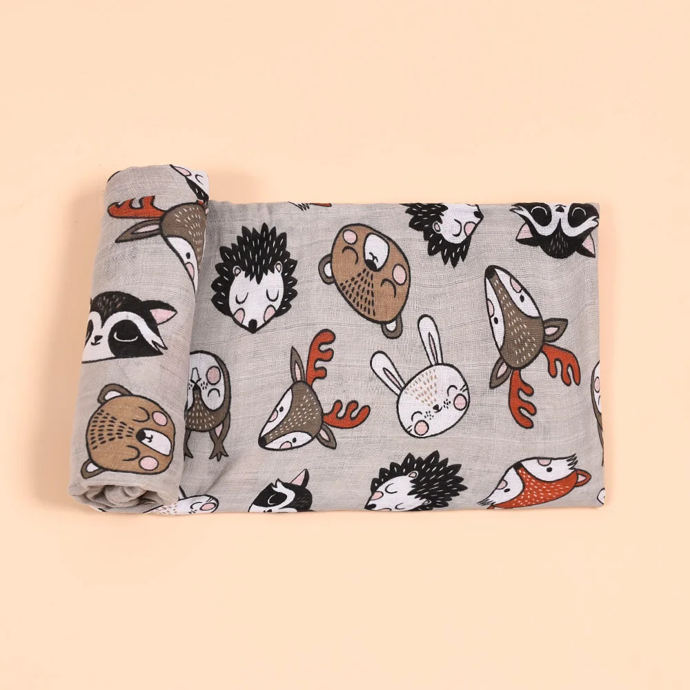 

Coola Peach Baby Reborn Muslin Swaddle 100% Cotton Newborn Blanket Stroller Cover For Infant Wrap Sleepsack 120*110cm