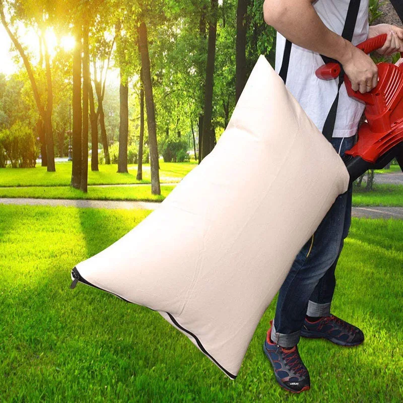 Leaf Blower Vacuum Zippered Lawn Cleaner Bag Garden Leaf Shredder