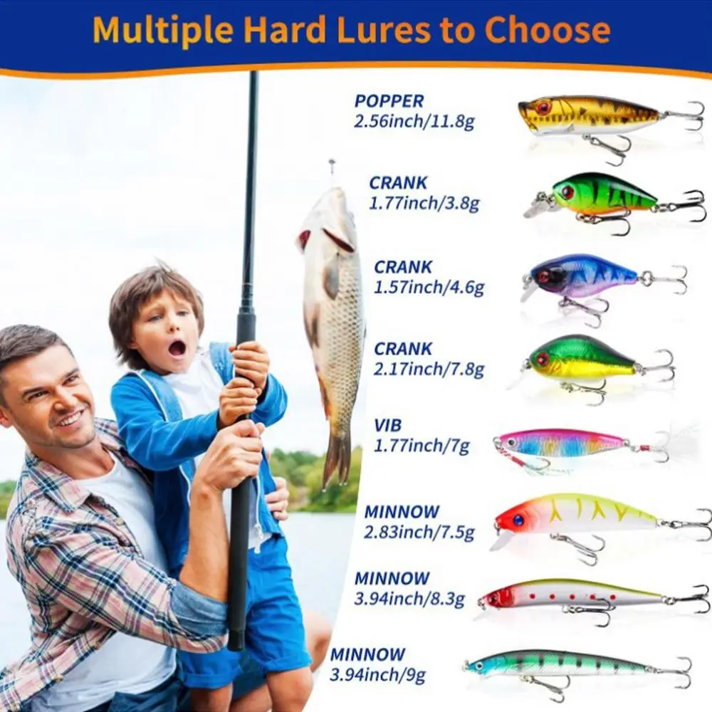 Description Picture 6 of itemFishing Tackle Advent Calendar Fishing Lures Set Fishing Gear Countdown Calendar Adults Kids Men Women Christmas Fish Bait Gifts