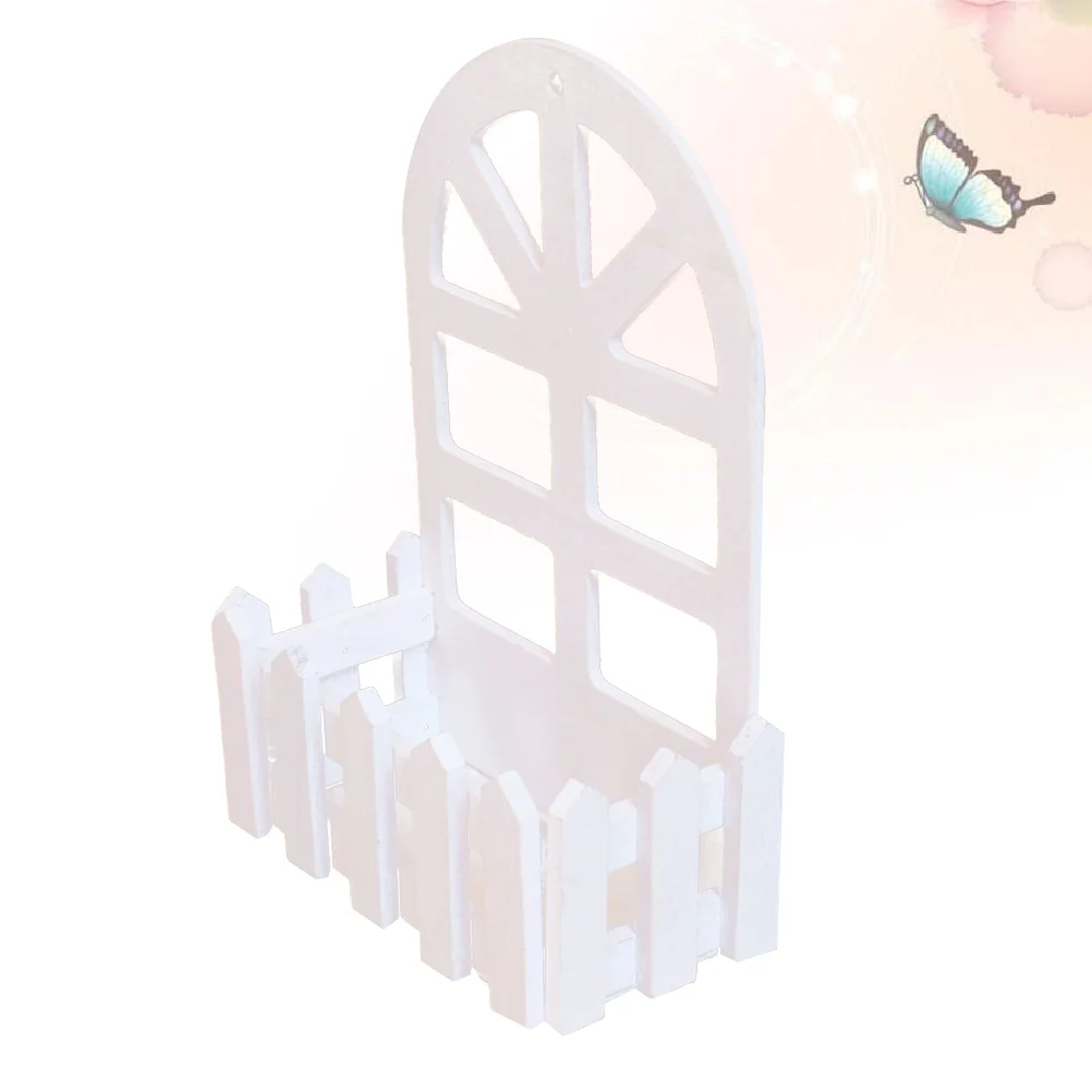 

White Vase Retro Flower Basket Three-dimensional Wall Pendant Bamboo Office Old Wooden