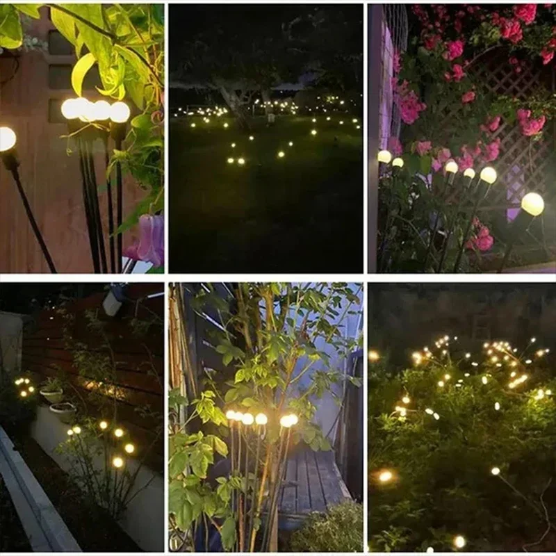 Description Picture 5 of item6/8/10 LED Solar Garden Lights Powered Firefly Lights Outdoor Garden Decoration Landscape Lights Firework Firefly Lawn Lamps