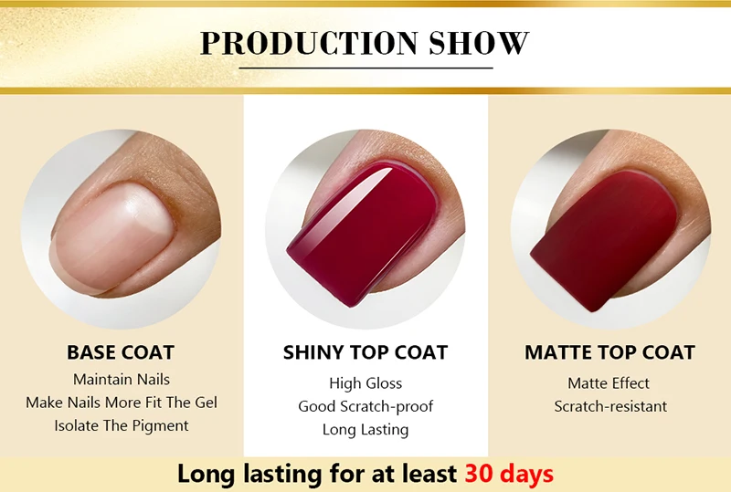 Description Picture 6 of itemMSHARE 100ML Matte Top Coat Gel Polish UV Gel For Manicure No Wipe Gel Shiny Top Coat Semi Permanent Nail Art