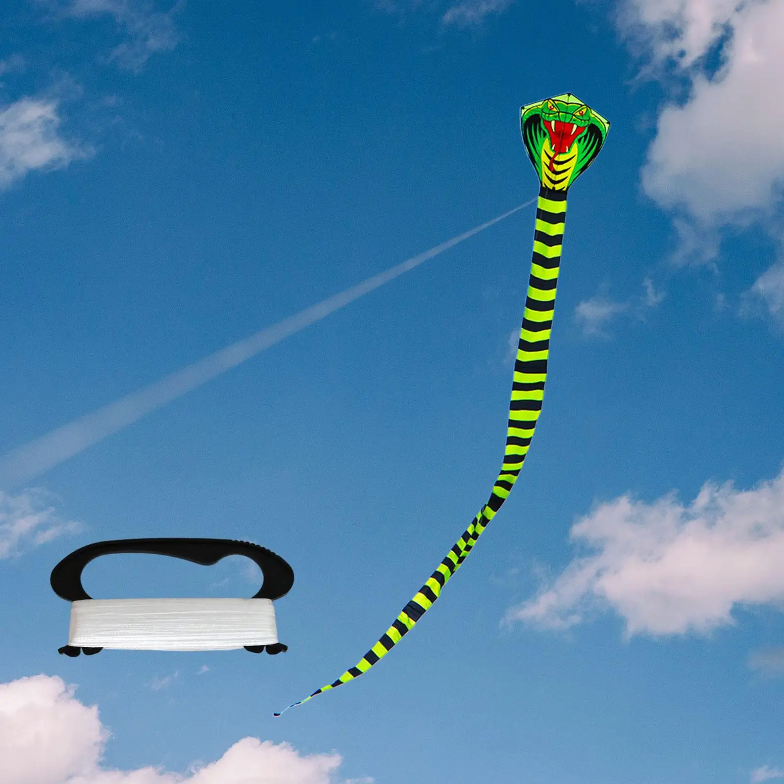 Snake Kite with Long Tail Kids Outdoor Toy for Park Lawn Birthday Gift