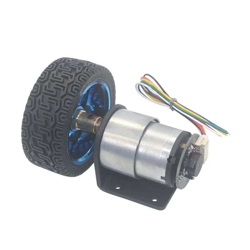 JGB37-520B DC12V 24V CW-CCW 37mm 기어 모터 71600RPM AB 홀 엔코더 65mm 스마트 자동차 휠 DIY 키트 고토크 마이크로 모터