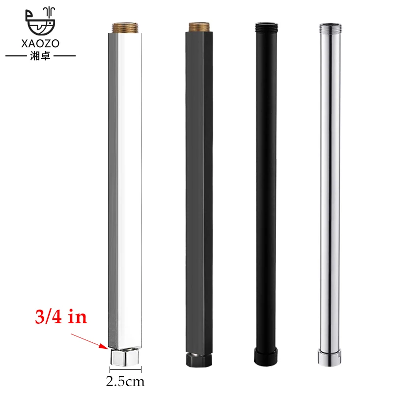 Shower Extension Pipe Square Round Stainless Steel 30 cm