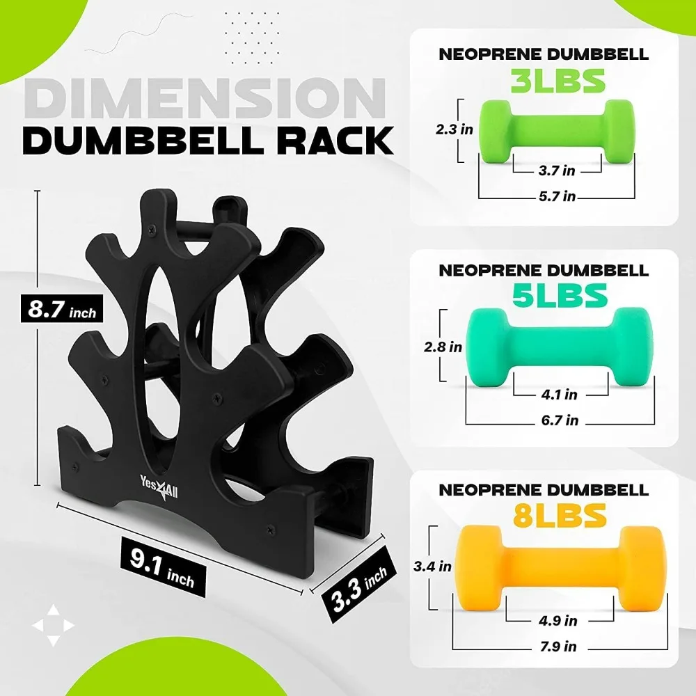 Neoprene Coated Dumbbell Hand Weight Set 2