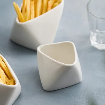 3D Folded French Fries Ceramic Snack Cup 1