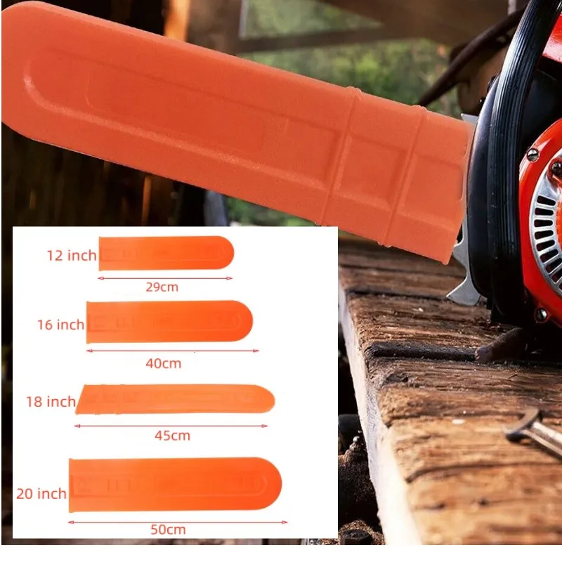 Chainsaw Bar Protect Cover Pruning Saw Guide Plate Holder Scabbard Guard Blade Chain Saw Sleeve Protector m6 3 17 4 5 6 8mm saw blade connecting shaft motor shaft coupler sleeve saw blade coupling chuck adapter power tool accessories