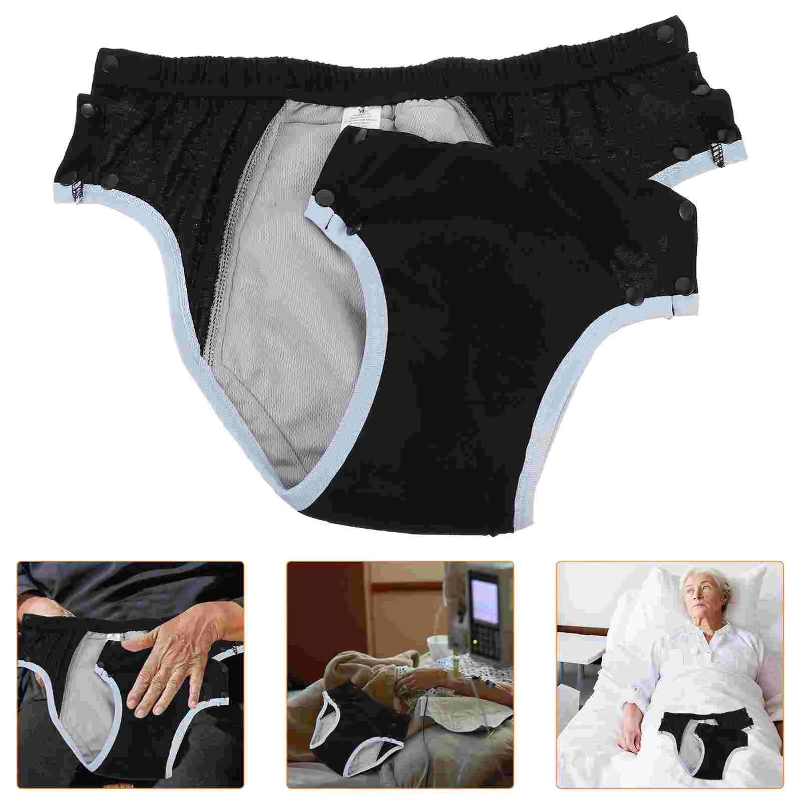Diapers Reusable Adult Washable Elderly Breathable Adjustable Incontinence Pure Cotton Anti-leak Urinal Pant for Hospital 3
