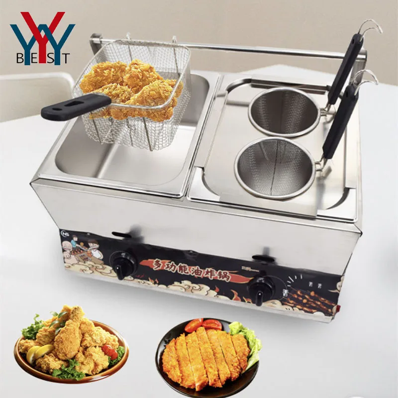 

Commercial gas double burner oil fryer, frying stove, frying string fryer, frying stick, potato tower crane, frying chicken stov