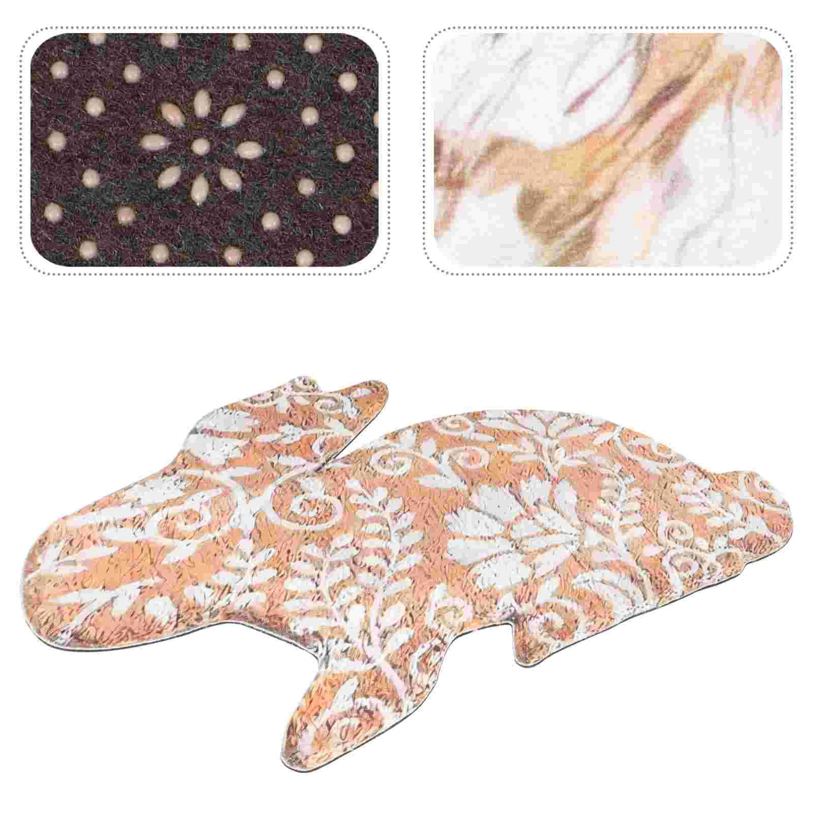 

Household Bath Rug Adorable Bunny Bathing Rug Water Absorbing Bath Rug Anti-skid Bath Rug