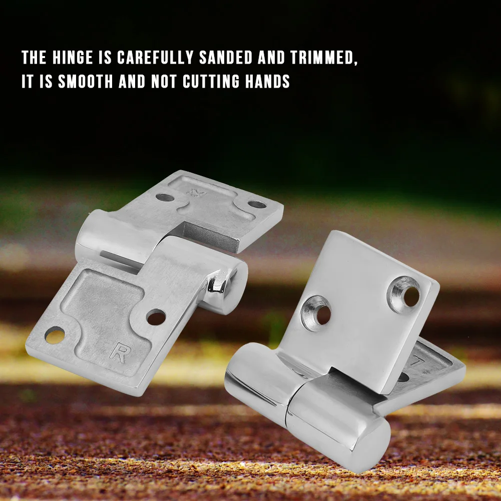 2Pcs Left and Right TakE Apart Stainless Steel Hinge Boat Deck Accessories 90*38mm