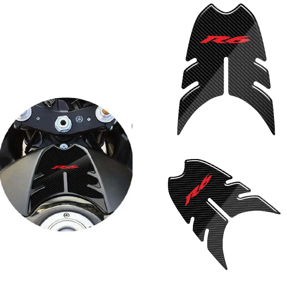 For Yamaha YZF-R6 R6 R 6 2008-2016 2009 2010 2011 2012 2013 2014 5D Carbon Look Front Gas Fuel Tank Cover Protector Tank Pad