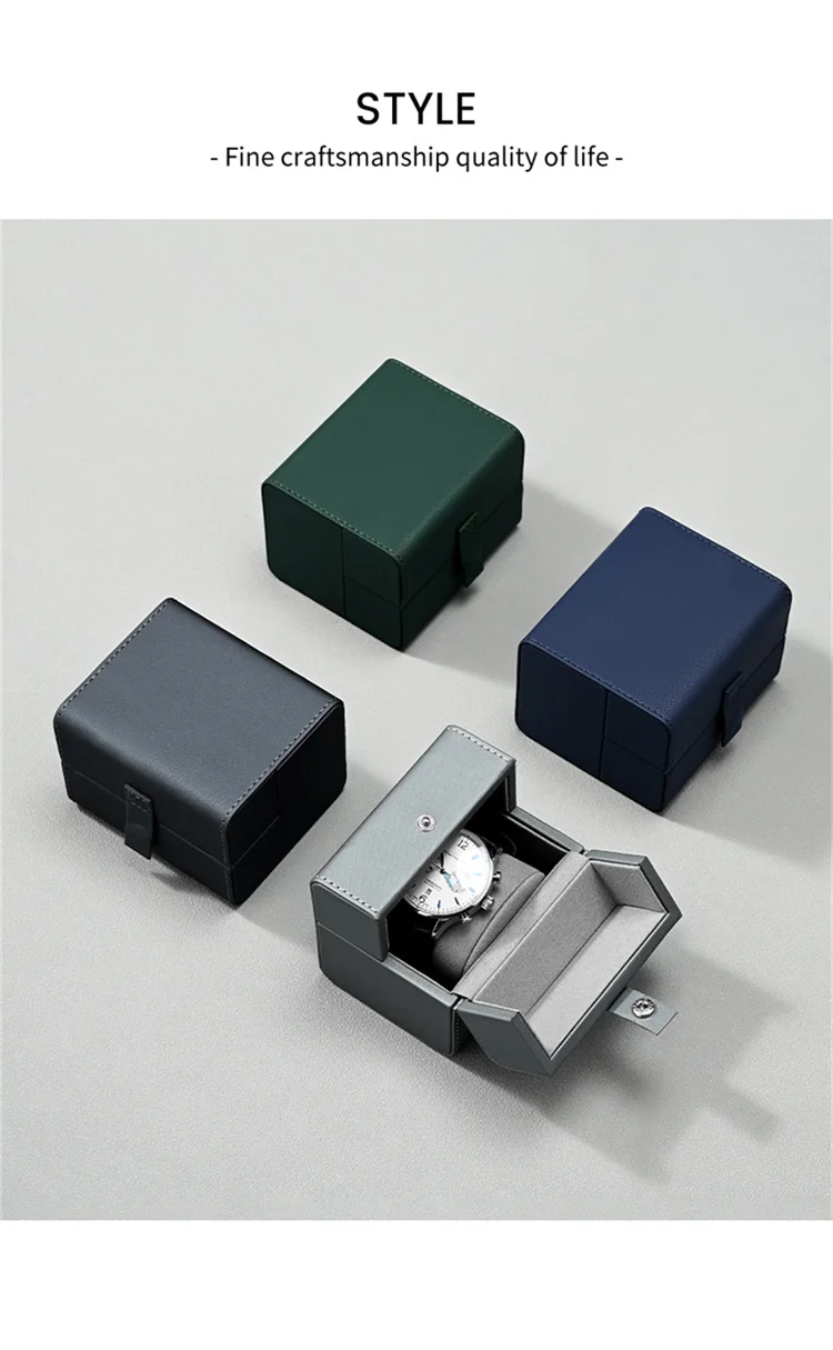 Luxury Leather Watch Display Case With Double Opening Design_voghion.com