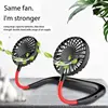 Portable Neck Fan,USB Hands Free Neck Hanging Rechargeable Mini Sports3-Speed Adjustable Neck Dual Fan Home OfficeOutdoor Travel 2