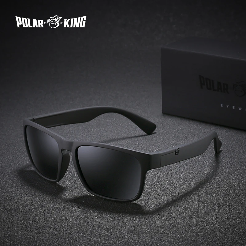Polarking marca polarizada óculos de sol para homem plástico oculos de sol moda masculina quadrado condução óculos viagem sol vidro