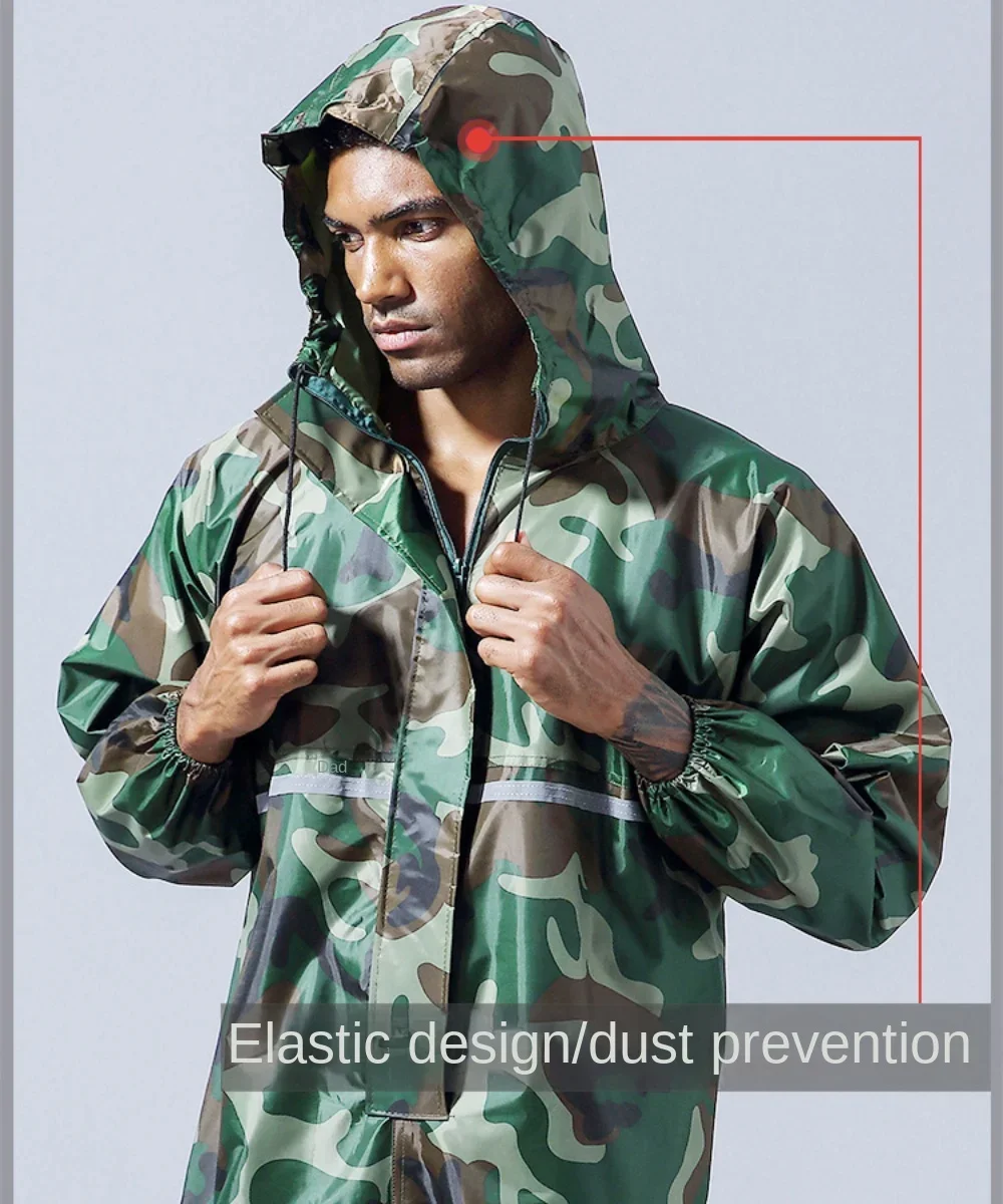 Motorcycle Raincoat Portable Raincoat Suit Rainstorm Proof for Outdoor Riding Detachable Motorcycle Accessories