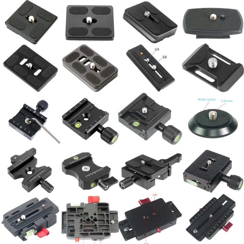 Qr Series Tripod Ball Head Adapter Quick Release Clamp With 1/4 3/8