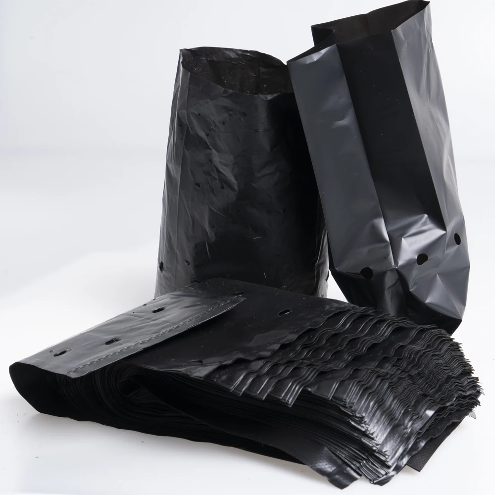 10-100 planting bags PE polybags vegetable nursery bags garden plastic peanut thickened planting nursery pots planting bag